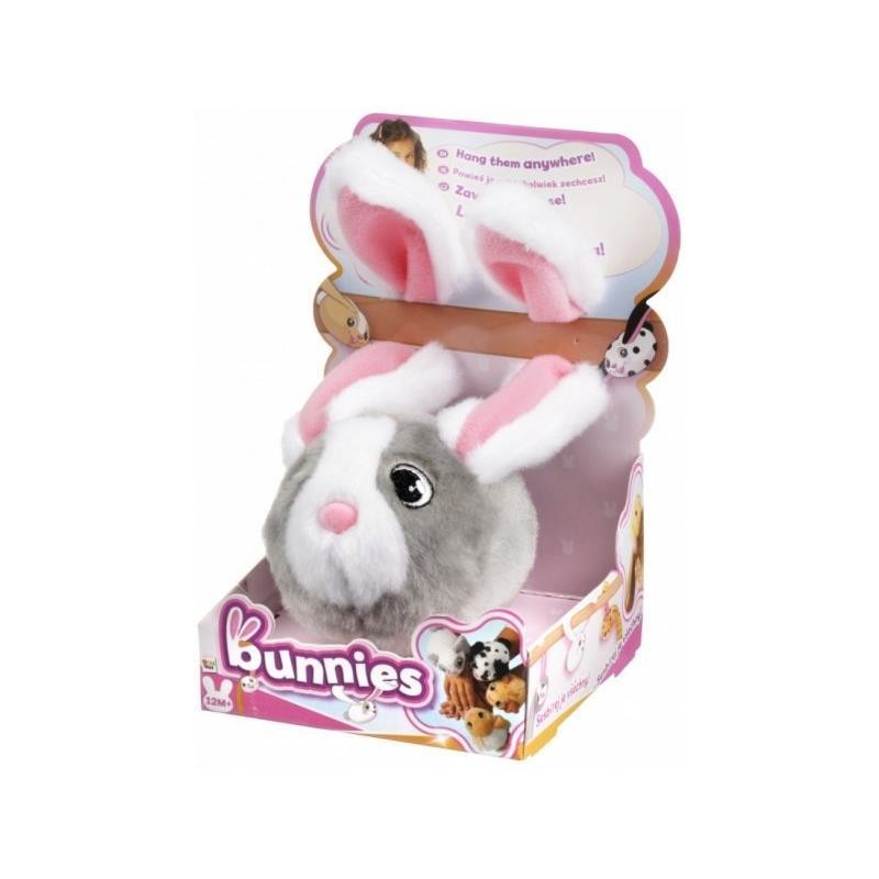 Bunnies cinzento com orelhas brancas