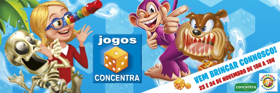 Vem experimentar Os Jogos Concentra nas lojas Centroxogo