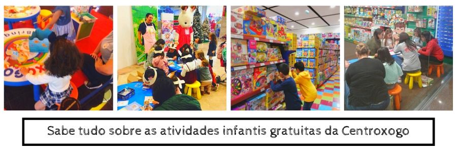 Sabe tudo sobre as atividades infantis gratuitas nas lojas de brinquedos «Centroxogo»