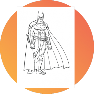 colorear dibujo de Batman