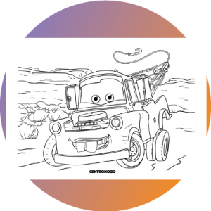 colorir desenho de Tow Mater Cars