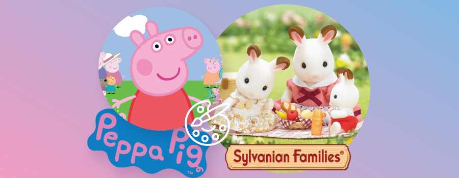 Para Colorir - Peppa Pig, Sylvanian Families