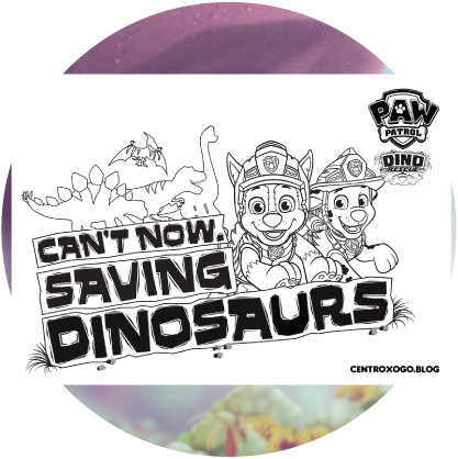 Patrulha Pata Dino Rescue desenho para colorir
