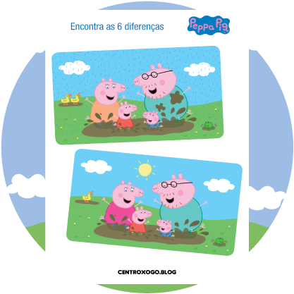 Peppa Pig: Fichas para colorir e descobrir as diferenças