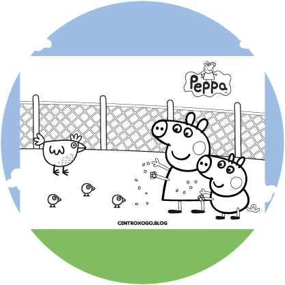 Desenhos Para Pintar e Colorir Peppa Pig - Imprimir Desenho 004