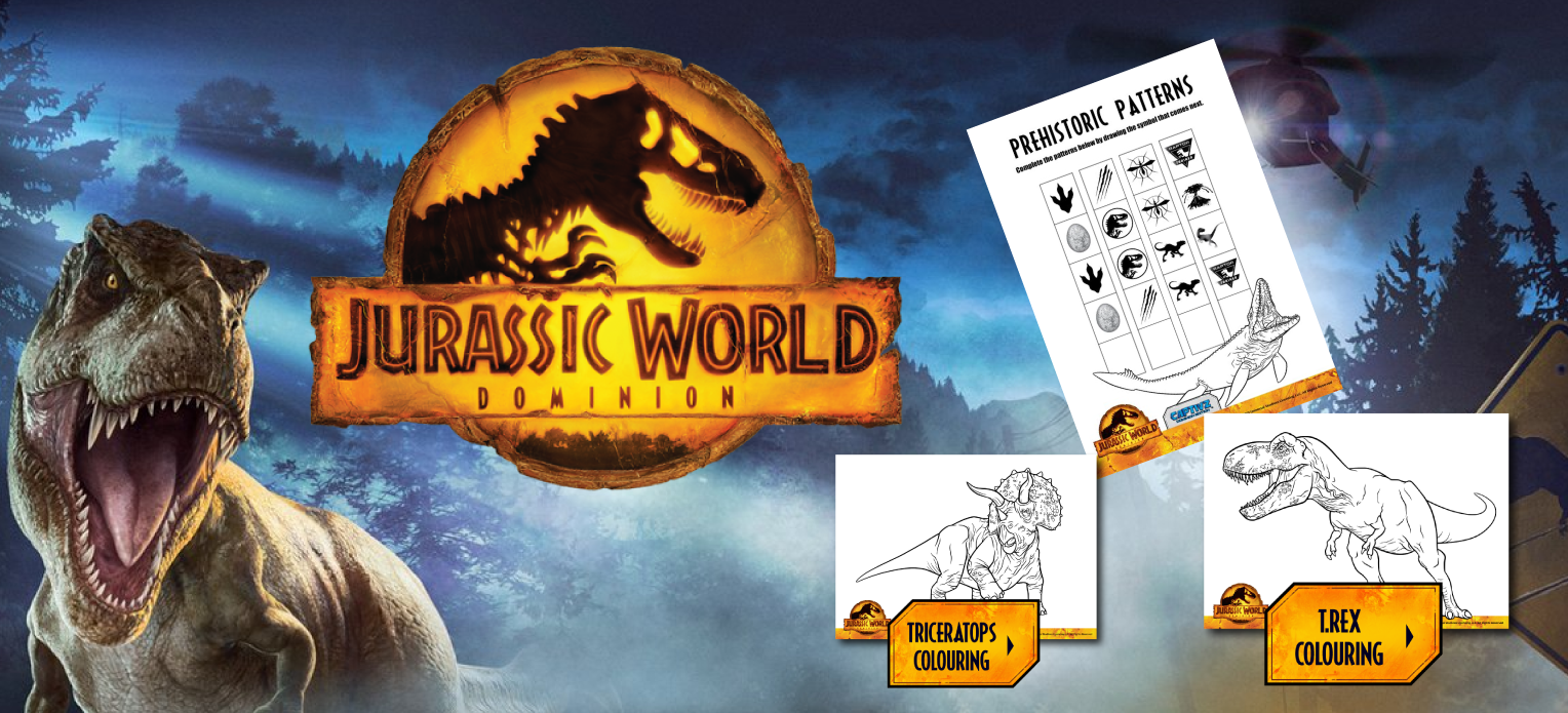 Dibujos para colorear y pasatiempos de Jurassic World 3