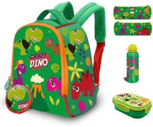 mochila-estuche-botella-y-sanwichera-de-crazy-dino