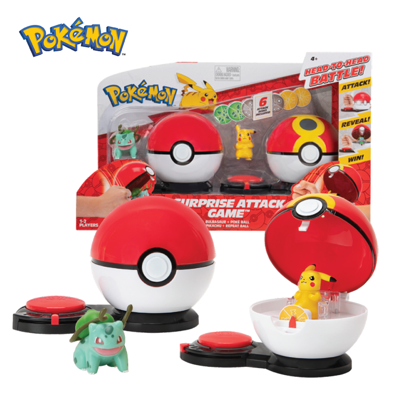 Brinquedo Pokemon - Surprise Attack Game Pikachu e Bulbasauro em