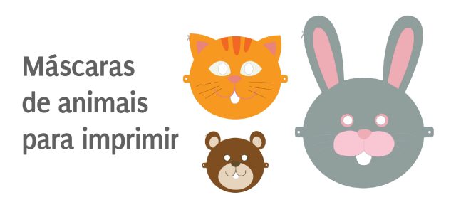 Máscaras de animais para imprimir