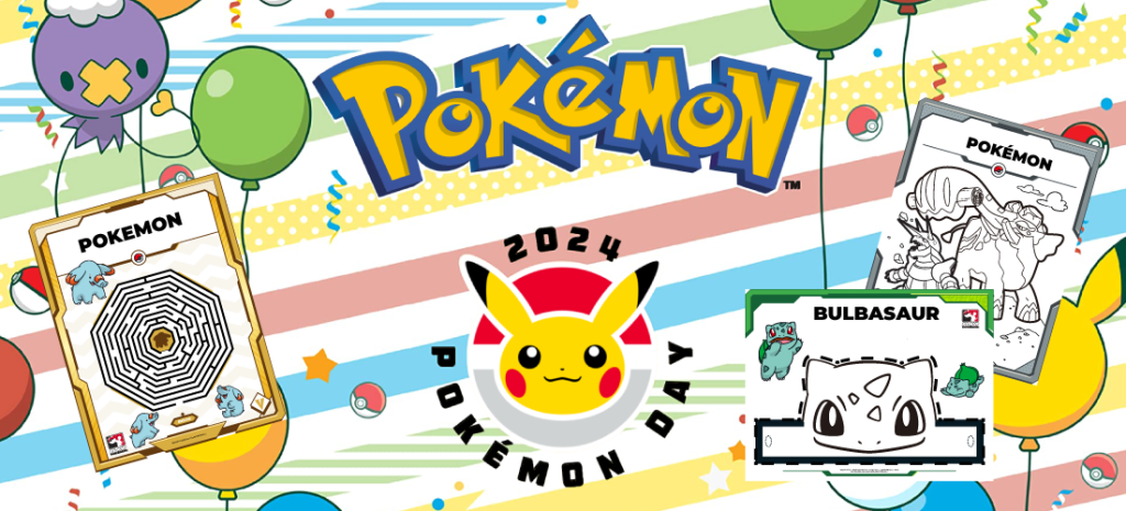 Folhas de atividades para comemorar o Pokémon Day