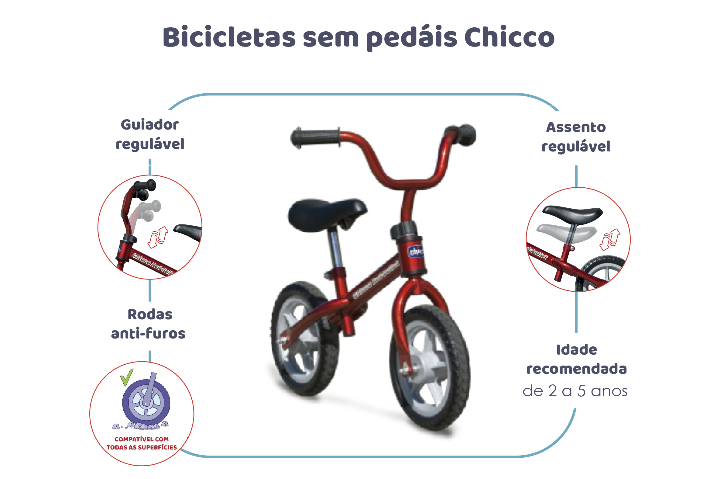 bicicletas sem pedais Chicco