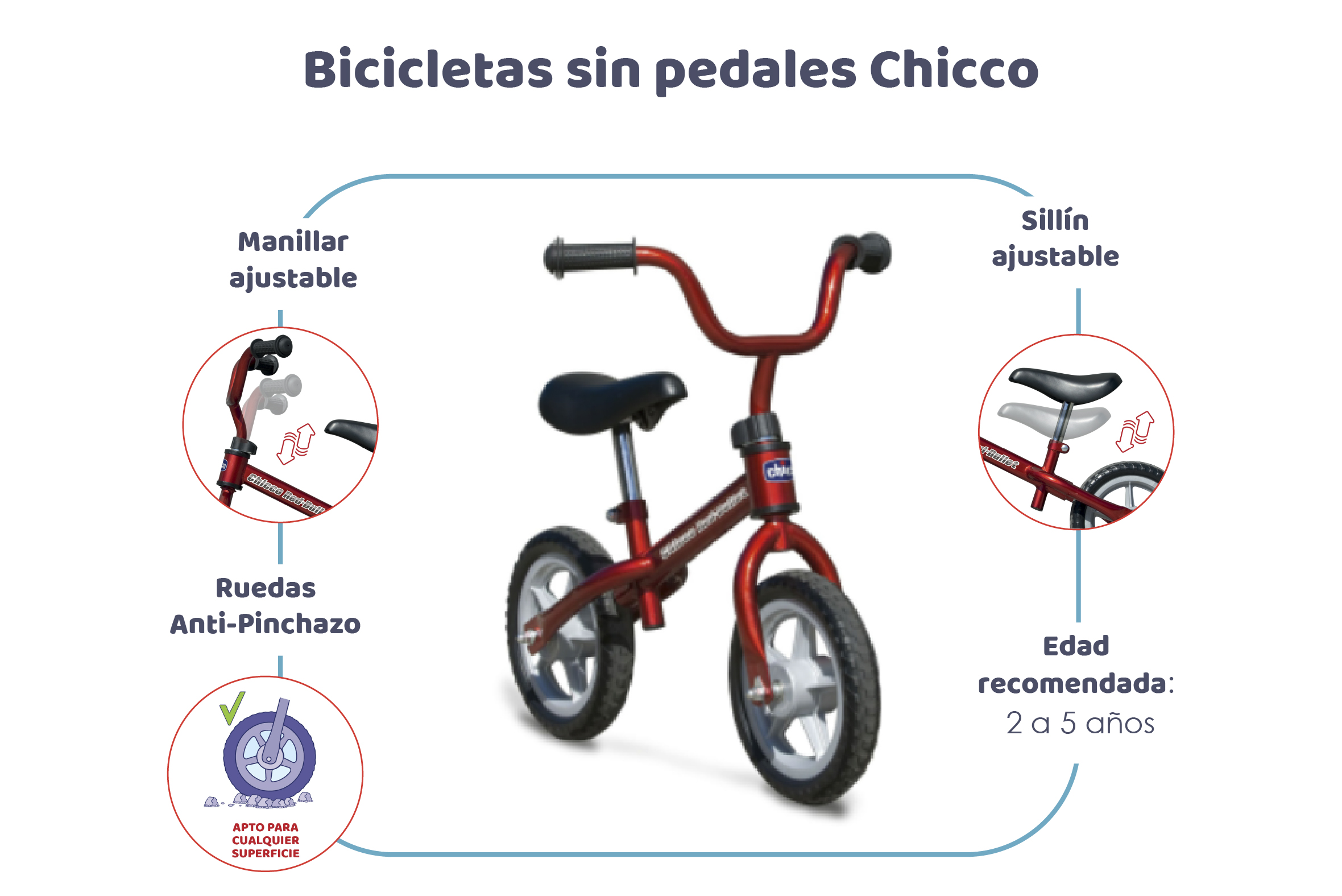 Bicicleta sin pedales Chicco First Bike