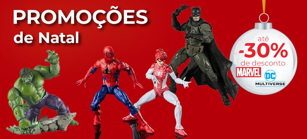 Promoções imperdíveis em figuras de ação Marvel e DC para o Natal!