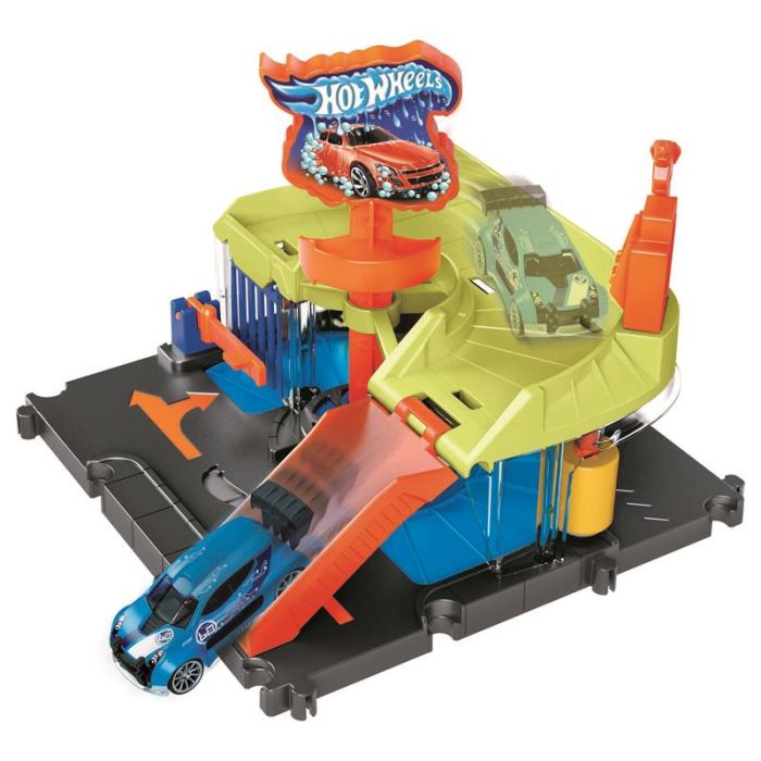 Pista Hot Wheels City lavadero de coches exprés